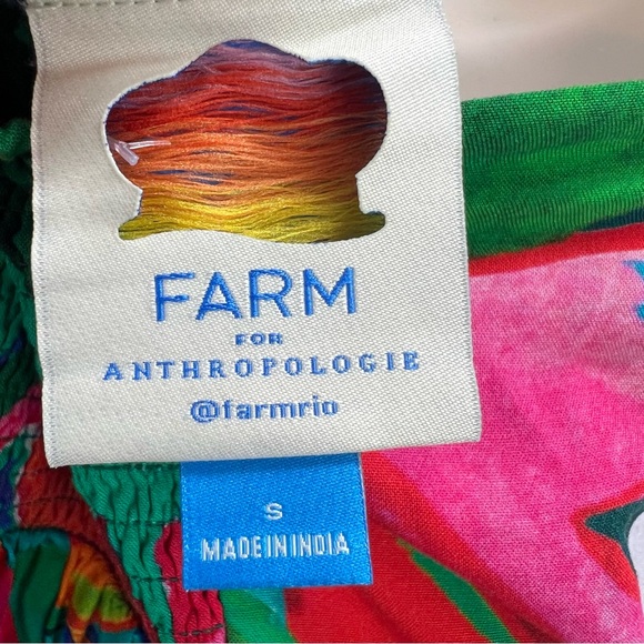 Farm Rio x Anthropologie Cover-Up Maxi Dress Size Small Tropical Halter - Picture 8 of 9
